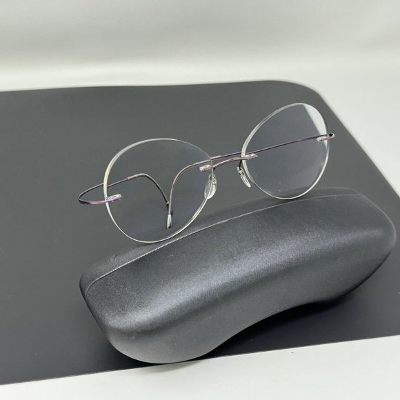 Silhouette Eyeglasses 5515 70 3540 Titan Purple Rimless Frame Austria 48[]19 140 - Picture 1 of 15